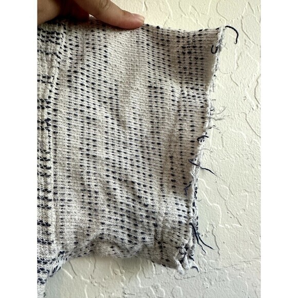 Free People Beach Short Sleeve Textured Oversized Top Woman's Size L Distressed - Picture 8 of 16